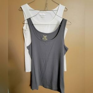3/$20 Ladies tanks 2pc combo grey & white